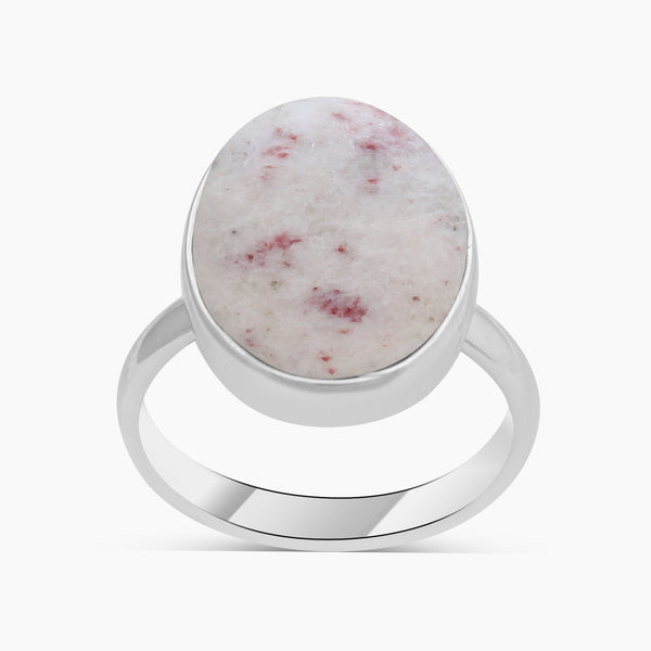 Pink Thulite Silver Rings