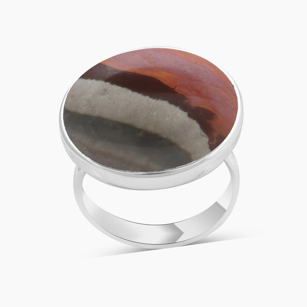 Polychrome Jasper Silver Rings
