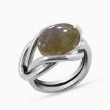 Rainbow Moonstone Silver Rings
