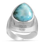 Natural Dendritic Opal Silver Ring