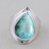 Natural Dendritic Opal Silver Ring