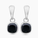 Natural Amethyst Silver Earrings