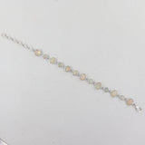 Natural Ethiopian Opal 925 Silver Bracelet