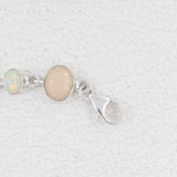 Natural Ethiopian Opal 925 Silver Bracelet