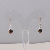 Tiger Eye Silver Earrings