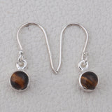 Tiger Eye Silver Earrings