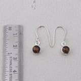 Tiger Eye Silver Earrings