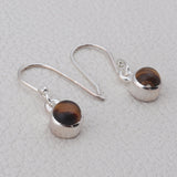 Tiger Eye Silver Earrings