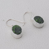 Chrome Diopside Silver Earrings