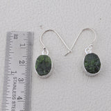 Chrome Diopside Silver Earrings