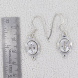 Natural Crystal Silver Earring