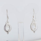 Natural Crystal Silver Earring