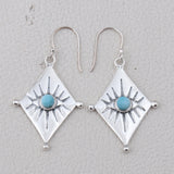 Larimar Silver Earrings