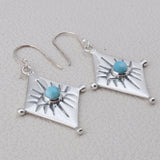 Larimar Silver Earrings