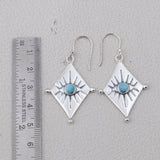 Larimar Silver Earrings