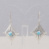 Larimar Silver Earrings