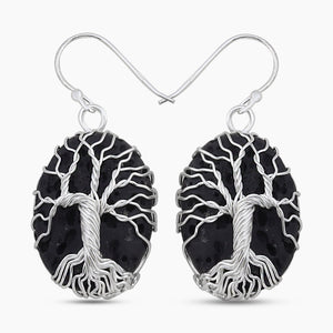 Lava Silver Earrings