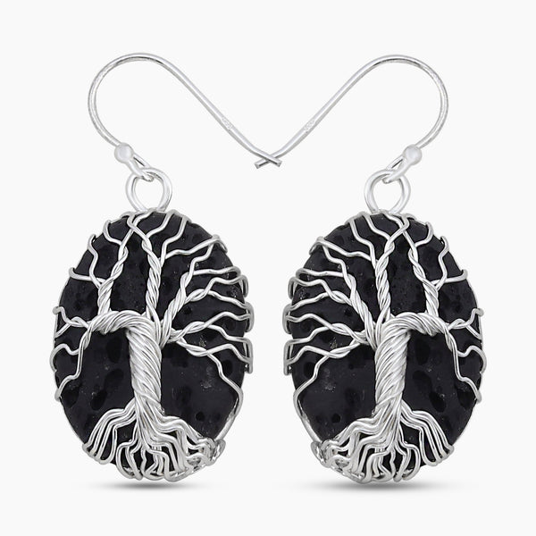 Lava Silver Earrings