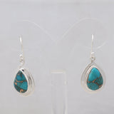 Natural Larimar Silver Earrings