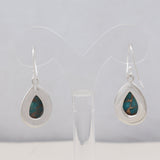 Natural Larimar Silver Earrings