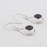 Natural Smoky quartz Silver Earrings