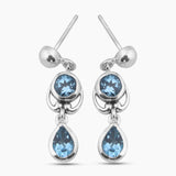Blue Topaz Silver Earring