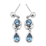 Blue Topaz Silver Earring