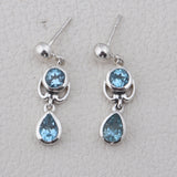 Blue Topaz Silver Earring