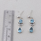 Blue Topaz Silver Earring