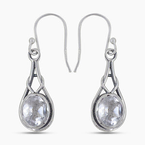 Crystal Silver Earrings