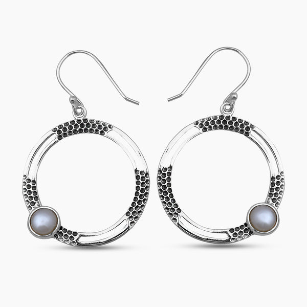 Natural Ethiopian Opal Silver Earrings