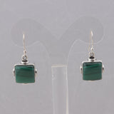 Malachite Silver Earrings