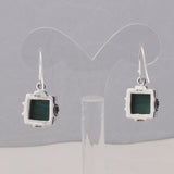 Malachite Silver Earrings