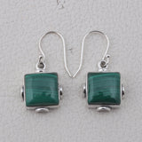 Malachite Silver Earrings