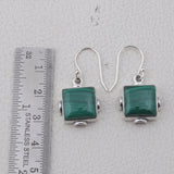 Malachite Silver Earrings