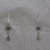 Rainbow Moonstone Silver Earrings