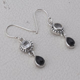 Rainbow Moonstone Silver Earrings