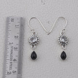 Rainbow Moonstone Silver Earrings