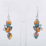 Natural Turquoise Spiny Oyster Silver Earring