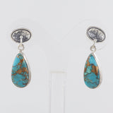 Blue Copper Turquoise Silver Earing