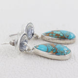 Blue Copper Turquoise Silver Earing