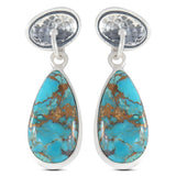 Blue Copper Turquoise Silver Earing