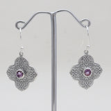 Amethyst Silver Earrings
