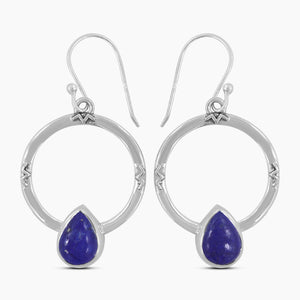 Charoite Silver Earrings