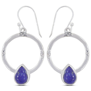 Charoite Silver Earrings