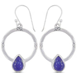 Charoite Silver Earrings