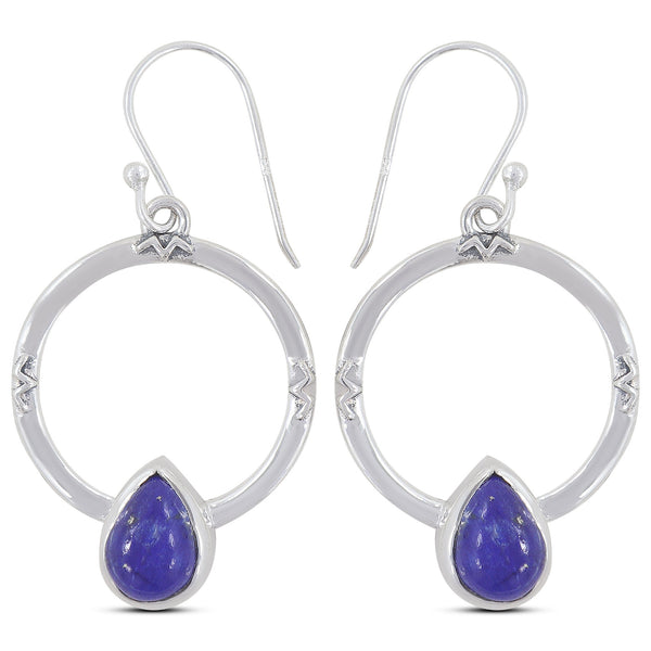 Charoite Silver Earrings