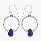 Charoite Silver Earrings