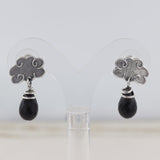 Natural Crystal Silver Earrings