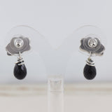 Natural Crystal Silver Earrings